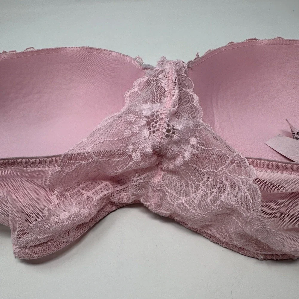 PINK Victoria's Secret Floral Lace Date Underwire Racerback Push-Up Bra 32DD